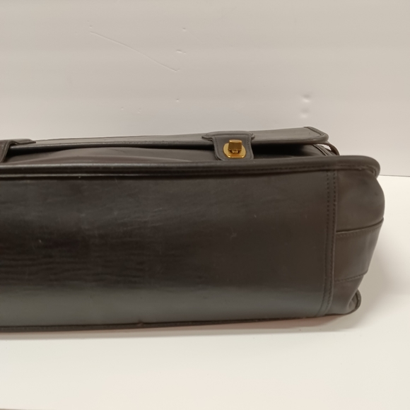 Coach Men's Smooth Black Genuine Leather Briefcase - Picture 9 of 16